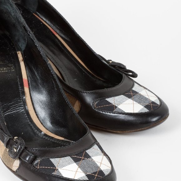 Burberry House Check Canvas Heels - Picture 6 of 10